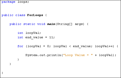 For loop if statement examples java